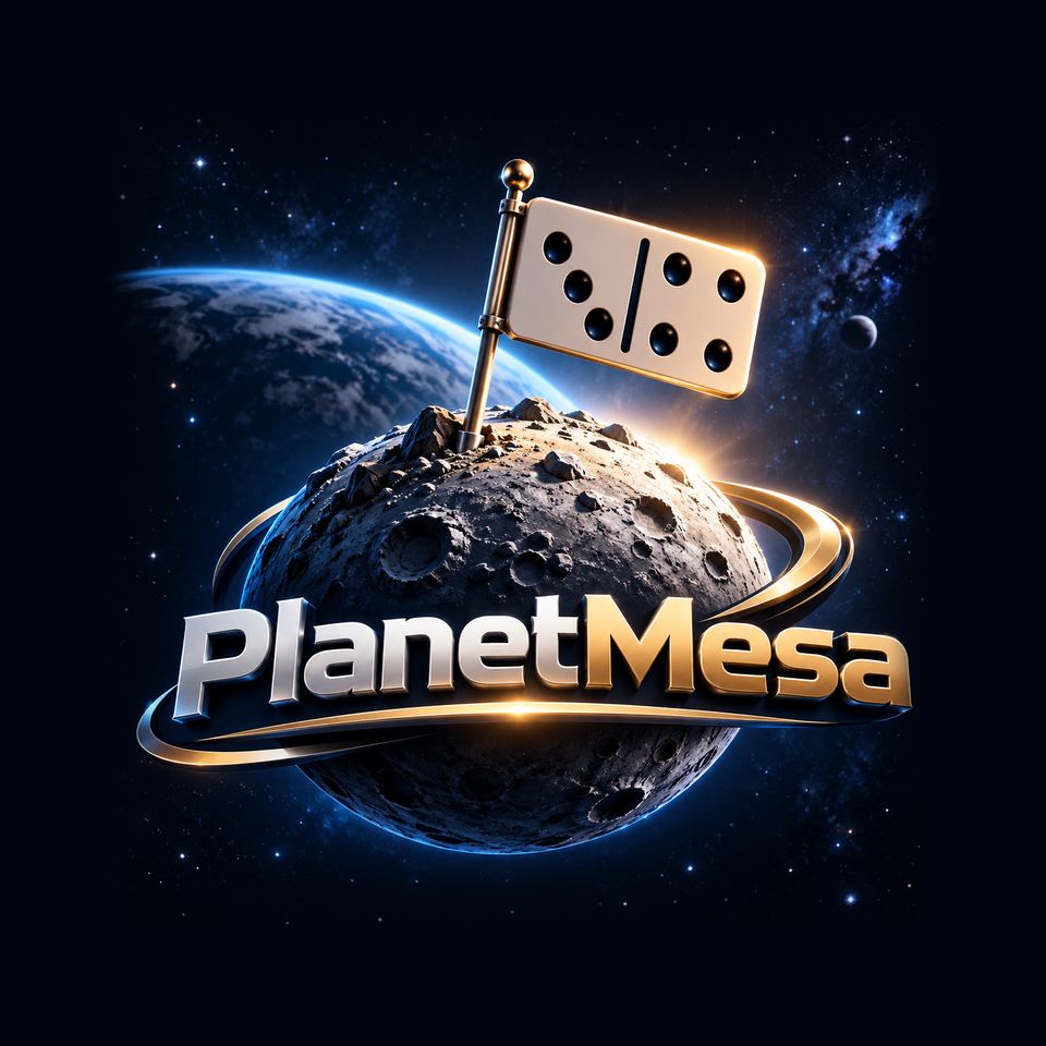 PlanetMesa: a domino flag planted on a small planet